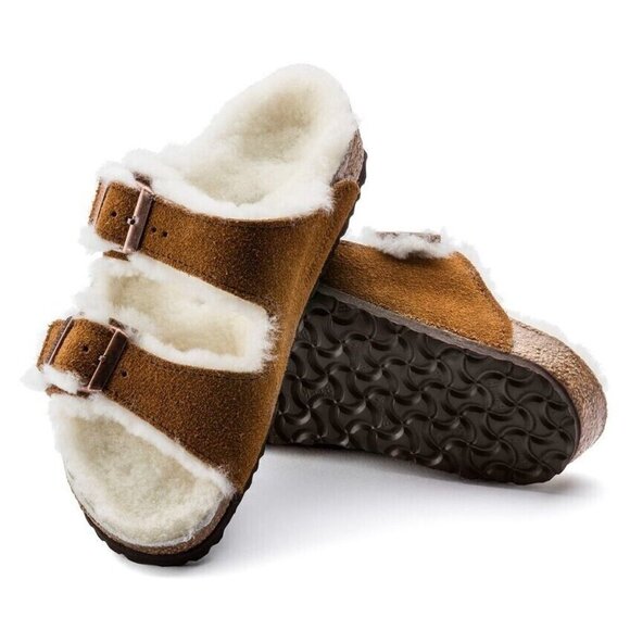 Birkenstock Other - Birkenstock Arizona Fur Sandals/Slides Mink Color Men's Size EUR 43 US 10-R